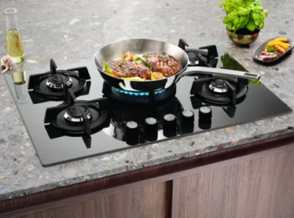 Electrolux Kitchen Hob Gray Glass 5 Rings