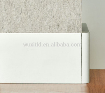 aluminum wall skirting board ,printing wooden surface and anodize any color