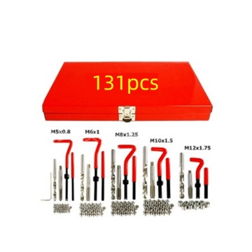 131pcs Stainless Steel Repair Kit M5 *0.8 Wire Thread Insert Installation Tool