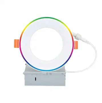 ETL Dimmable 5CCT RGB Night Light - 9W LED Panel Pot Light with Night Light Design