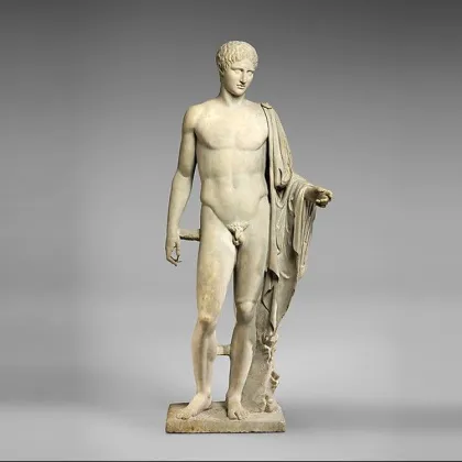 Antique nude human body sculpture crafts marble male nude sculpture