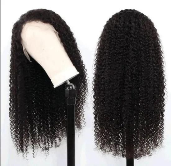 100% Raw Virgin Indian Human Hair Wig Kinky Curly Hd Full Lace Frontal Wig Pre Plucked Lace Front Wig For Black Women