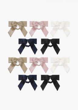 Cute Bunny Ears Silk Scrunchie Hair Elastic Scrunchies Bow Ponytail Holder Bobbles Soft Elegante per le donne Fascette per capelli con nastro