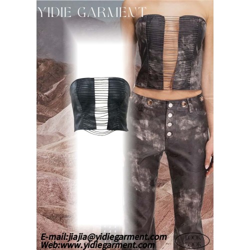 Women's 100% PU Sexy Faux Leather Bodycon Corset