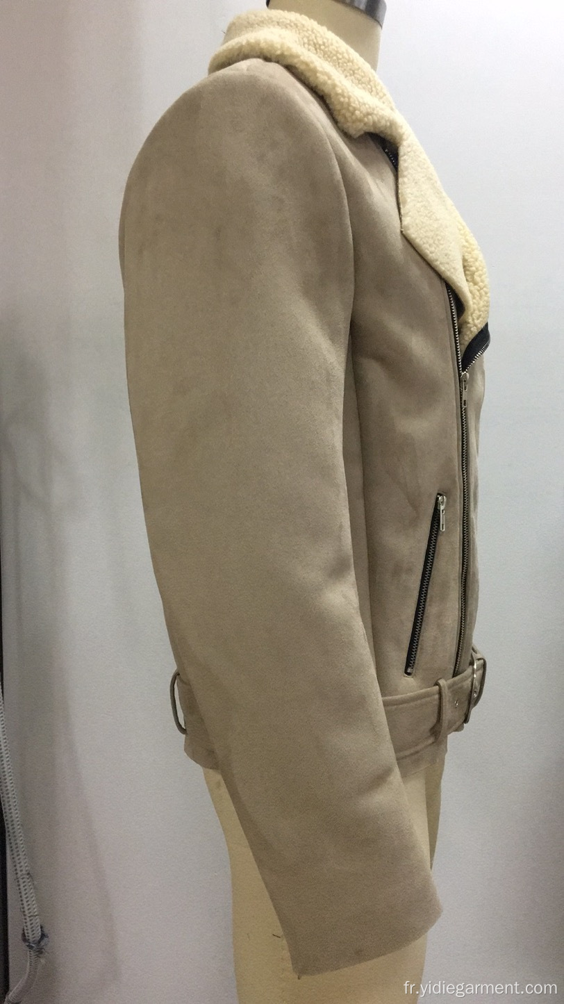 Veste en faux suède camel pour homme