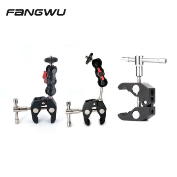 ARME MAGIQUE UNIVERSEL: Pince multifonctionnelle avec adaptateur à double balle et support de chaussures pour les moniteurs, les lumières LED, les vidéos et les caméras - 1/4 \ "Attachement