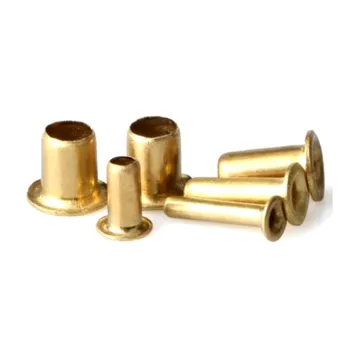 ANSI Standard Brass Tubular Rivet - Flat Round Head Copper Metal Tubler