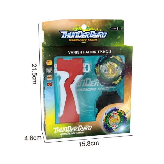 High-Quality Metal and Plastic Burst Top + Single-Turn Transmitter + Handle Spinning Top Toy Search Engine