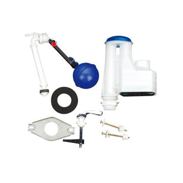Factory Direct Plastic Toilet Fill Valve, Flush Valve, and Cistern Mechanism for Dual Flush Toilets