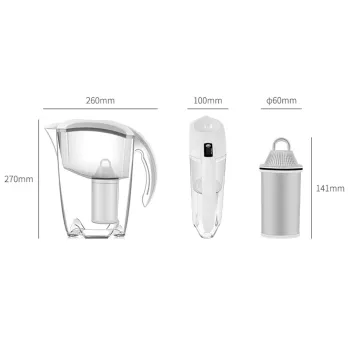 2.5L Mineral Water Filter Pitcher with Universal Coconut Shell Activated Carbon
