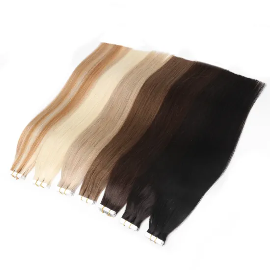 100 Remy Human Double Drawn tangle free no shedding Tape in human Hair Extension