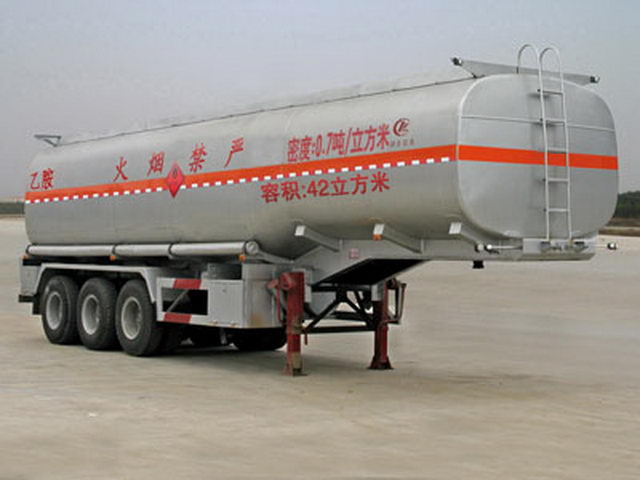 11m Tri-axle Flammable Liquid Tank نصف مقطورة