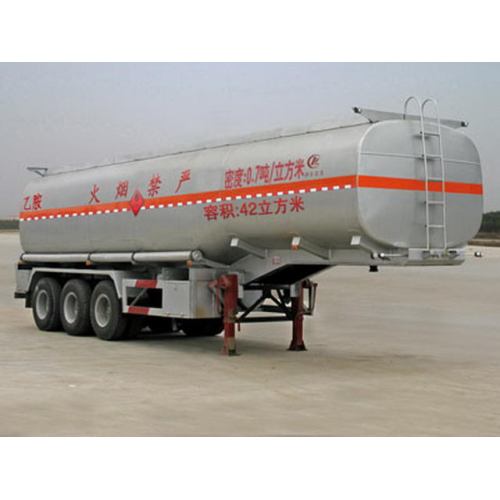 11m Tri-axle Chất lỏng dễ cháy Tank Giao thông vận tải Semi-trailer