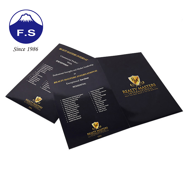 Customized Logo Commercial Leaflet Presentation Folder