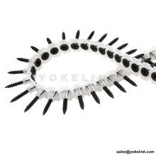 Durva menetű, sorba rendezett gipszkarton csavarok 3,9 x 45 mm fekete foszfát doboz 1000