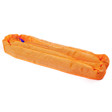 10 Ton 8M Or OEM Length 4 Ply Soft 8T Round Lifting Belt Sling Orange Color Safety Factor 8:1 7:1 Type