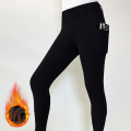 Black Warm Winter Pocket Tall Womens Breeches Equestrian