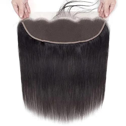 100% Unprocessed Brazilian Virgin Remy Human hair sillky customized Virgin Straight Hair Frontal Closures 13x4 lace frotnal