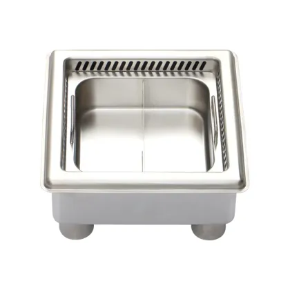 Commercial Restaurant Dining Rock Smokeless Electric Hot Pot Table with Haidilao Style
