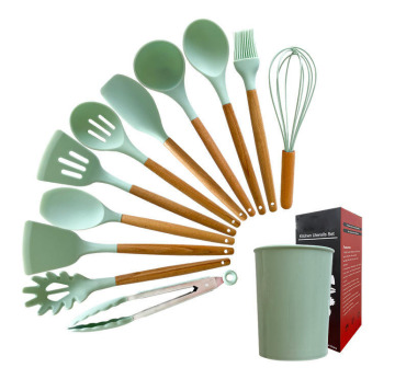 Set di utensili da cucina in legno in legno da 12 pezzi
