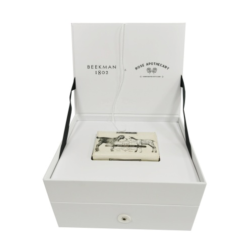 White metal linked two layers cosmetic gift box