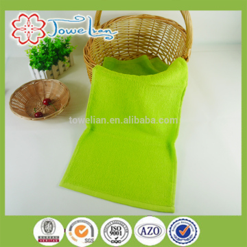 2016 Hot Sale Super Soft 100% cotton green plain face towel
