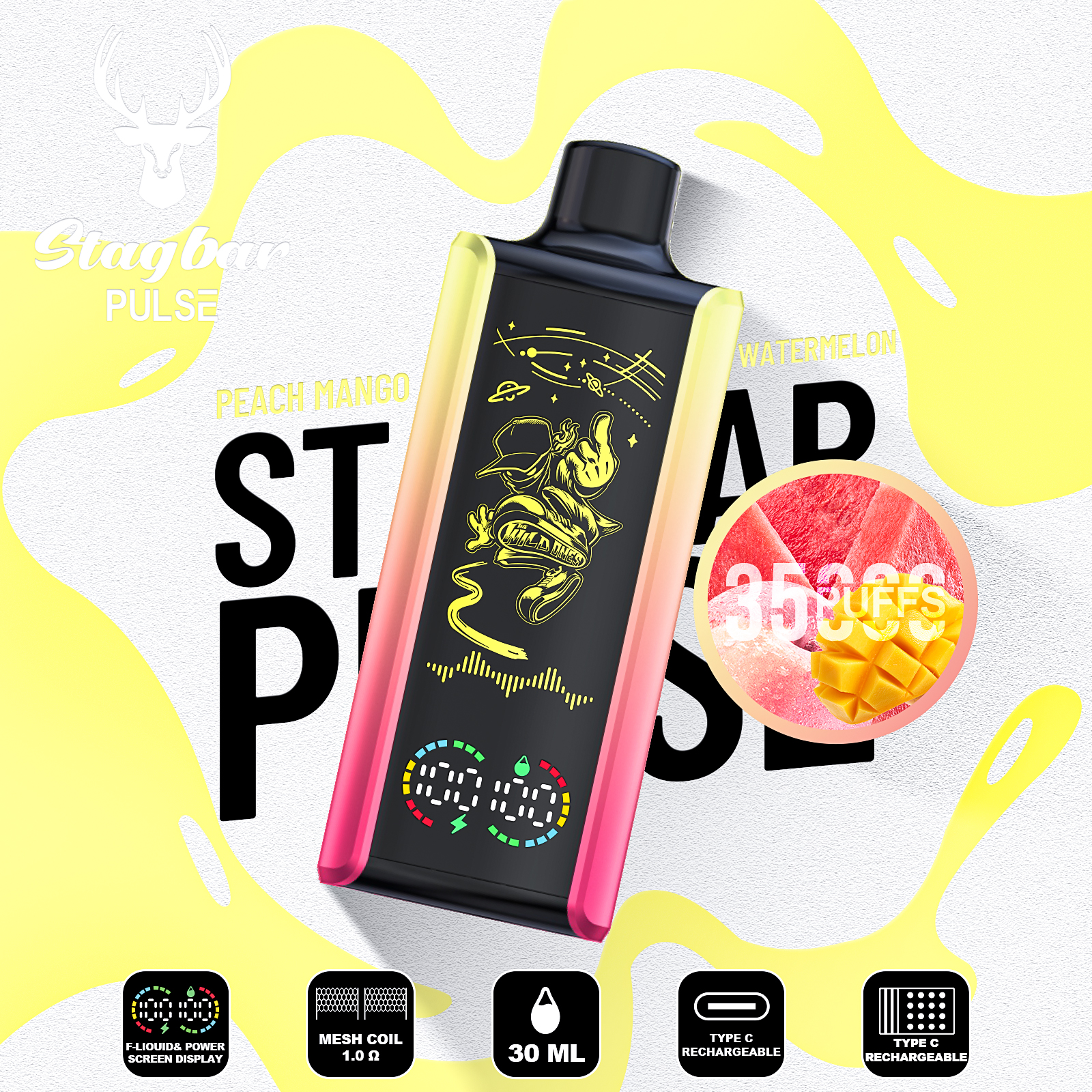 Stagbar Pulse 35K Puffs Vape sekali pakai