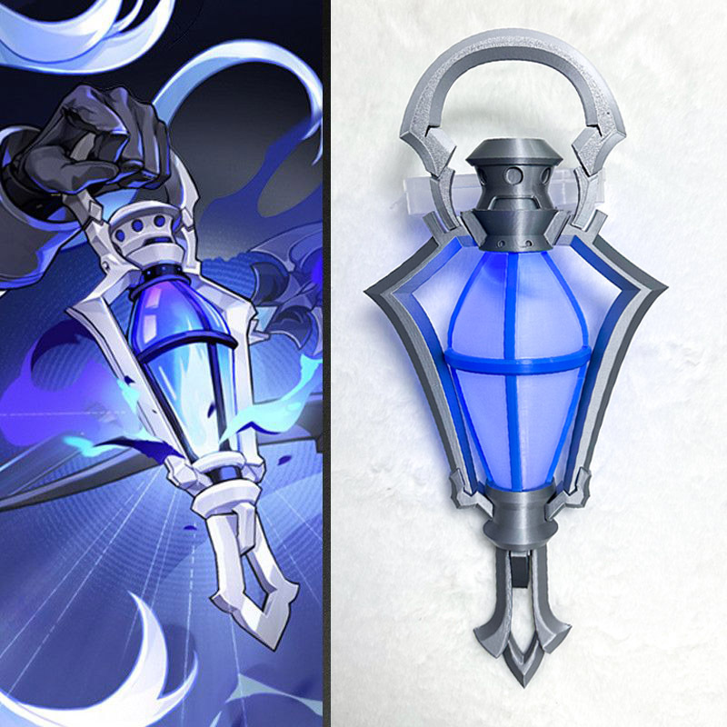 Blue Glow Cosplay Lantern Game Prop