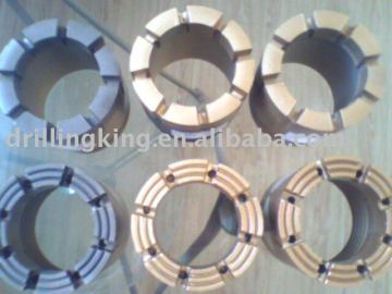 Impregnated diamond rock core bits