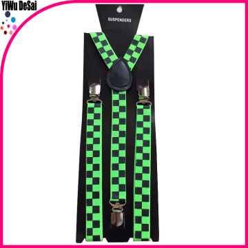 2015 Hot sale custom design OEM wholesale weave square green fashion Suspender