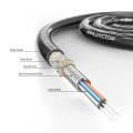 Cable de fibra óptica blindada de 5.8 mm 6F con trenza