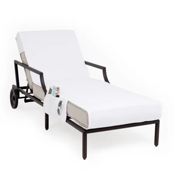 Toalha de cadeira de lounge Toalha de cadeira de praia de algodão