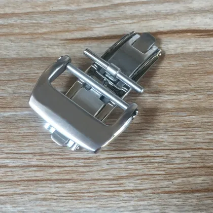 Brand Replacement Butterfly Buckle Clasps in Silver, Black, Rose Gold, and Pink for Richard Mille Watches with 18mm and 20mm Stainless Steel Straps
