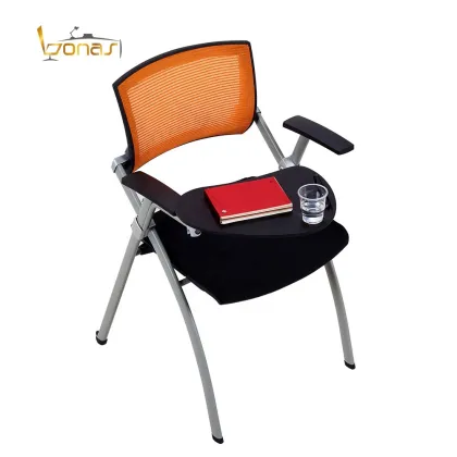 Modern Folding Library Chair with Wheels - BNS-3216WB