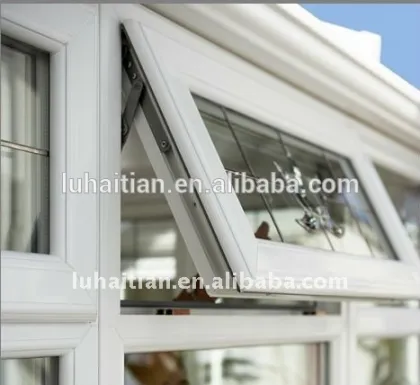 Soundproof window grill design upvc awning window