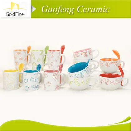 lovely soup mugs/ soup cup