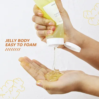 Organic Turmeric Facial Gel Cleanser for Pore Cleansing and Moisturizing