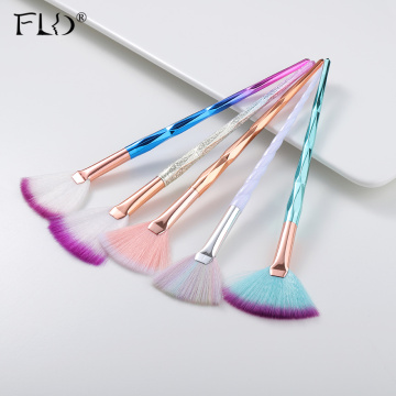 FLD Professional Makeup Brush Diamond Face Fan Powder Brush High Quality Makeup Tool Blush Kit
