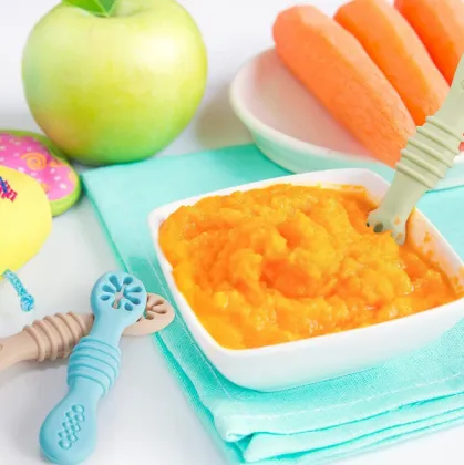 Baby Silicone Rice Paste Spoon with Hole for Easy Feeding