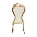 Gold Metall Dining High Rücken Hochzeits Bankettstühle Stühle