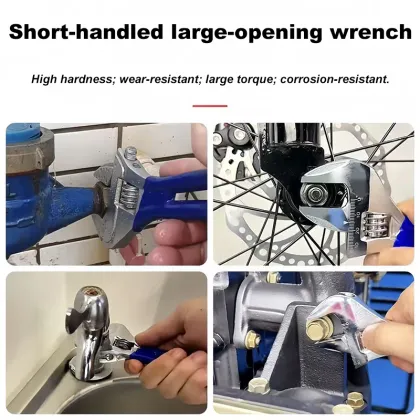blue adjustable adjustable wrench