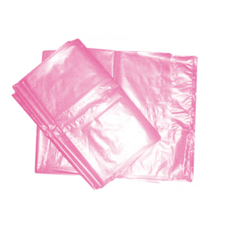 Blue or hot pink Large plastic garbage bag in box, trash can liners