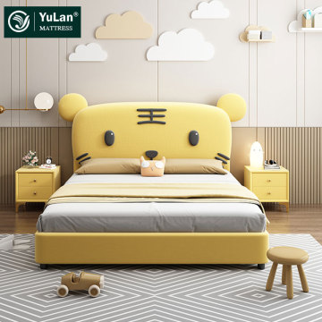 Luxury Cartoon Tiger Bed for Kids - Single and Double Sizes