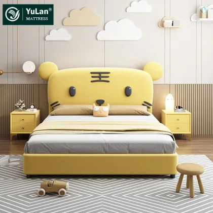 Luxury Cartoon Tiger Bed for Kids - Single and Double Sizes