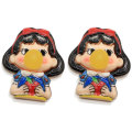 New Lovely School Boy Girl Resin Flatback Cabochons Cartoon Blowing Student Flat Back Resin Craft Hair Bow Center Decor