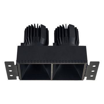 Black 7W*2 Double Head COB Spotlight Ceiling Down Spot Light
