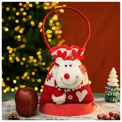 Christmas Candy Gift Bag - Santa Tote & Apple Bag