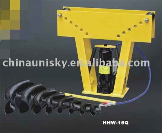 Pneumatic-hydraulic pipe bender