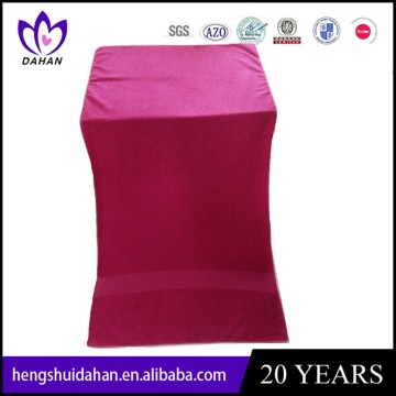 100%polyester fabric plain dyed bath towel solid color dobby beach towel China supplier wholesaler
