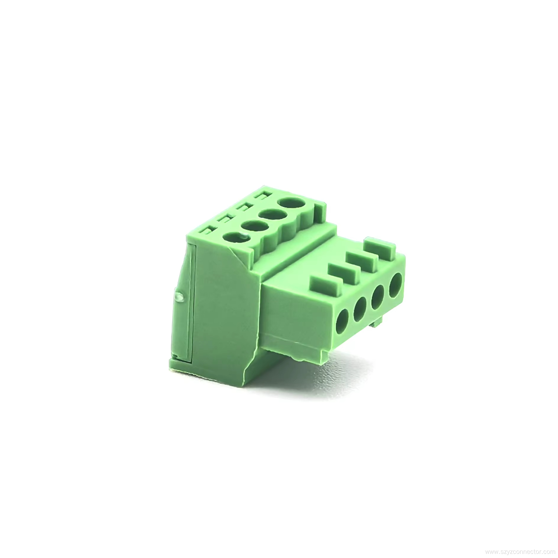 2.54mm Pluggable Terminal Blocks Female Green 4P